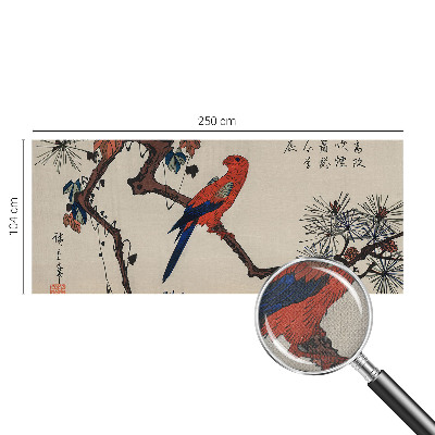 Självhäftande fototapet En fågel på en gren