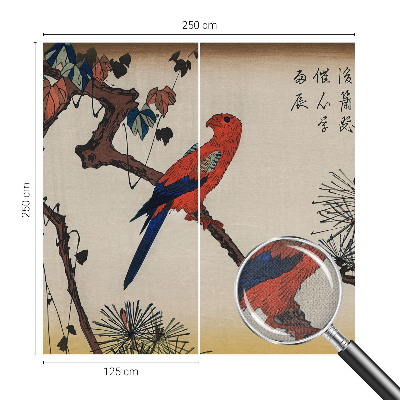 Självhäftande fototapet En fågel på en gren