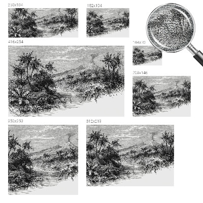 Självhäftande fotovägg med ett exotiskt panorama som motiv