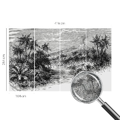 Självhäftande fotovägg Exotisk panorama