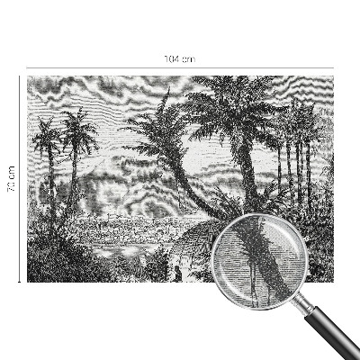 Peel and stick fototapet med motiv av en tropisk oas