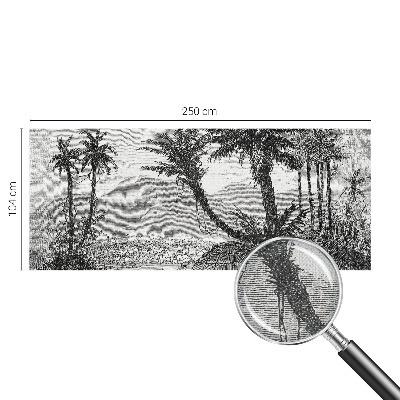 Peel and stick fototapet med motiv av en tropisk oas