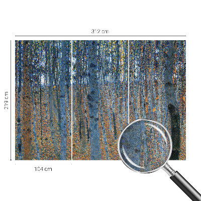 Fototapet för barn Björkskog