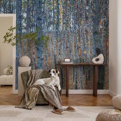 Fototapet för barn Björkskog