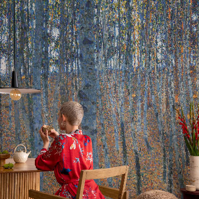 Fototapet för barn Björkskog