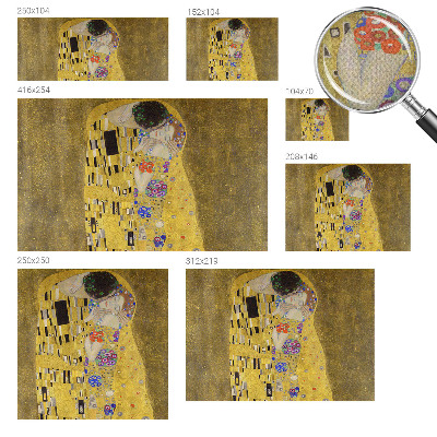 Peel and stick fototapet med motiv av ett par i jugendstil