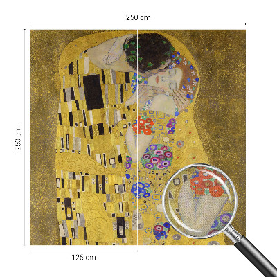Peel and stick fototapet med motiv av ett par i jugendstil