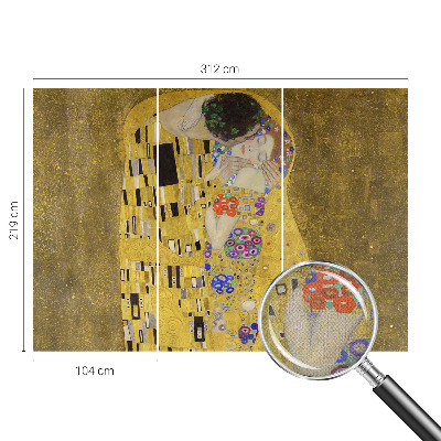 Peel and stick fototapet med motiv av ett par i jugendstil