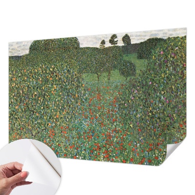 3D fototapet med motiv av en blomsteräng