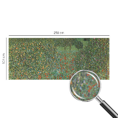3D fototapet med motiv av en blomsteräng
