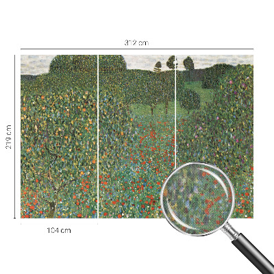 3D fototapet Blomsteräng