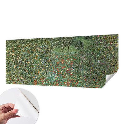 3D fototapet med motiv av en blomsteräng