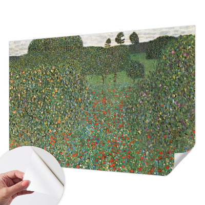 3D fototapet med motiv av en blomsteräng