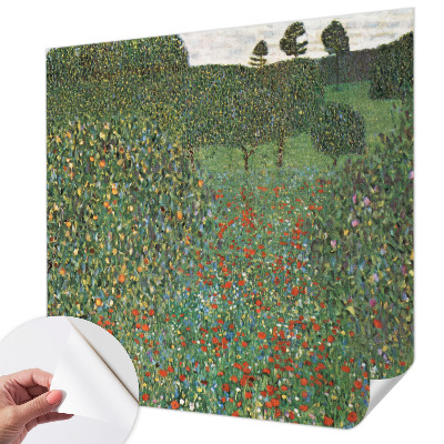 3D fototapet med motiv av en blomsteräng