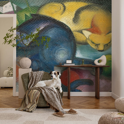 Fototapet barnrum med kattmotiv