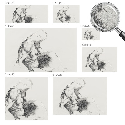 Självhäftande fototapet Manlig skiss