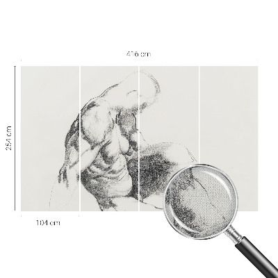 Självhäftande fototapet Manlig skiss