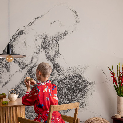 Självhäftande fototapet Manlig skiss