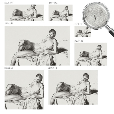 Självhäftande fotovägg Konstnärlig nakenhet