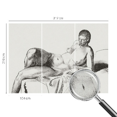 Självhäftande fotovägg Konstnärlig nakenhet
