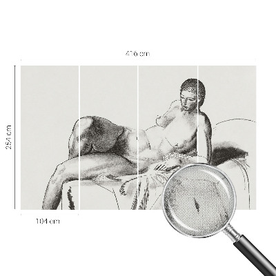 Självhäftande fotovägg Konstnärlig nakenhet