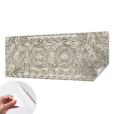 3D fototapet med klassisk prydnadsdesign