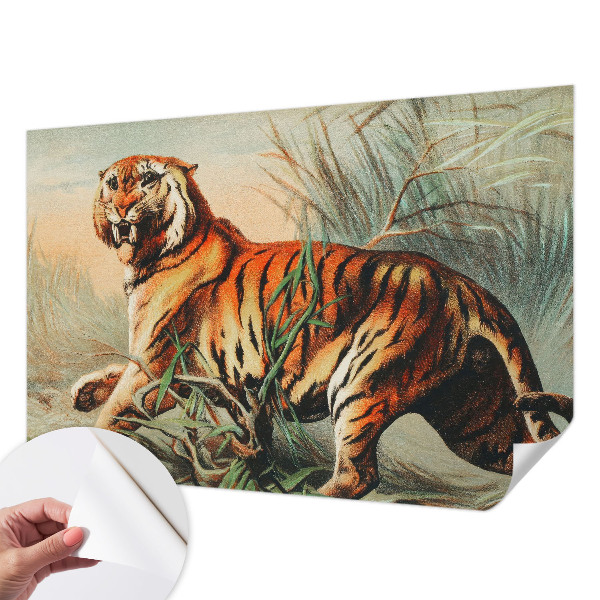 Fototapet för barn med motiv av tigernatur