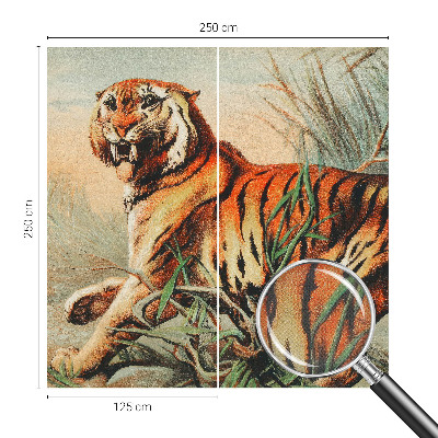 Fototapet för barn med motiv av tigernatur