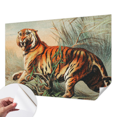 Fototapet för barn med motiv av tigernatur