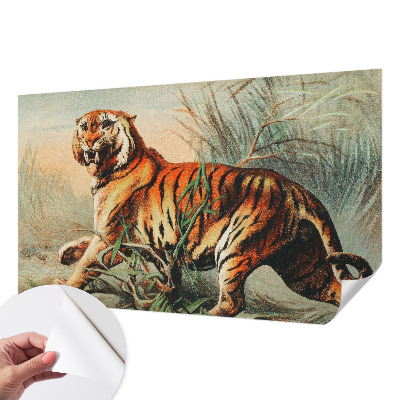 Fototapet för barn med motiv av tigernatur