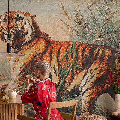 Fototapet för barn med motiv av tigernatur