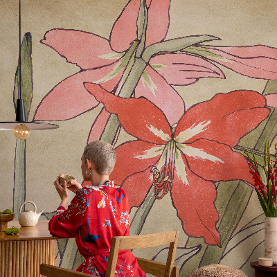 Självhäftande fototapet Dagliljor blommor