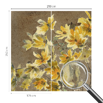 Självhäftande fotovägg Solig bukett