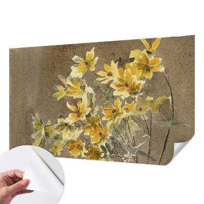 Självhäftande fotovägg Solig bukett