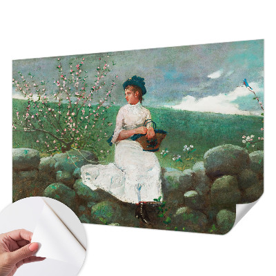 Självhäftande fotovägg Blommig fred