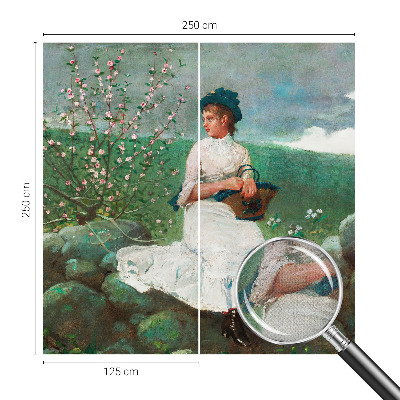 Självhäftande fotovägg Blommig fred