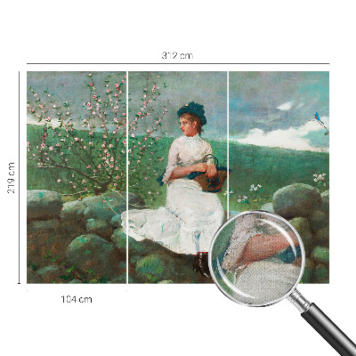 Självhäftande fotovägg Blommig fred