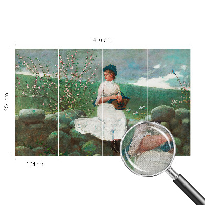 Självhäftande fotovägg Blommig fred