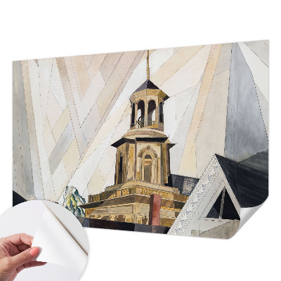 3D fototapet med motiv av ett arkitektoniskt torn