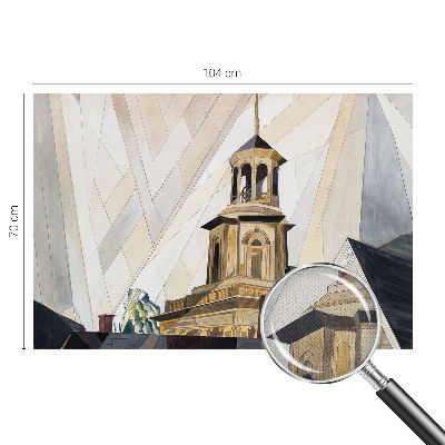 3D fototapet med motiv av ett arkitektoniskt torn