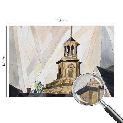 3D fototapet med motiv av ett arkitektoniskt torn