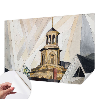 3D fototapet med motiv av ett arkitektoniskt torn