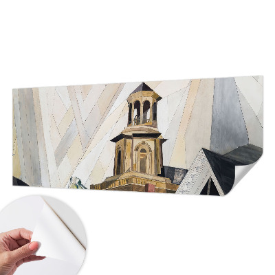 3D fototapet med motiv av ett arkitektoniskt torn