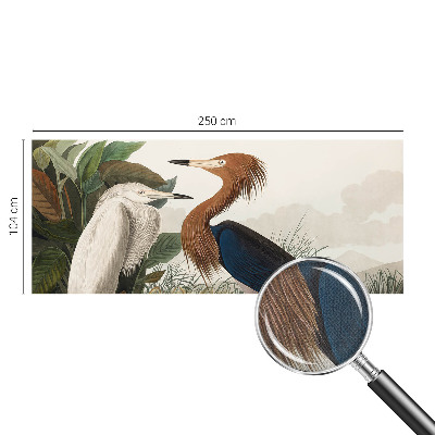 Självhäftande fototapet Fåglar i växter