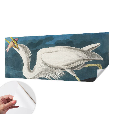 Självhäftande fotovägg Fågel med fisk