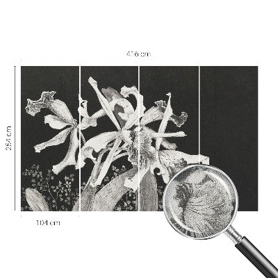 Fototapet barnrum Orkidéillustration