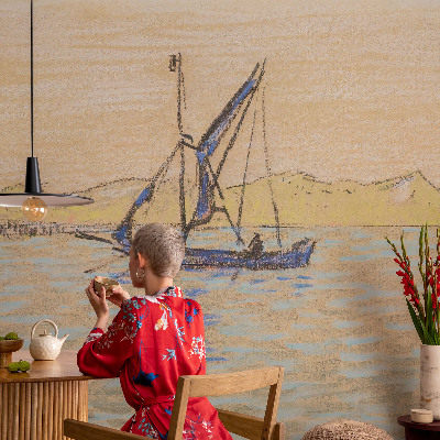 3D fototapet Fredens hav