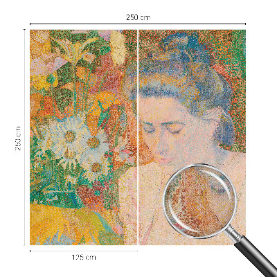 Självhäftande fototapet Blomsterporträtt