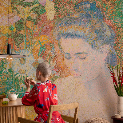 Självhäftande fototapet Blomsterporträtt