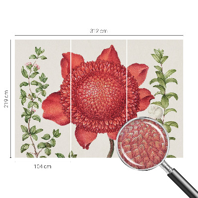 Fototapet barn med blommigt mönster